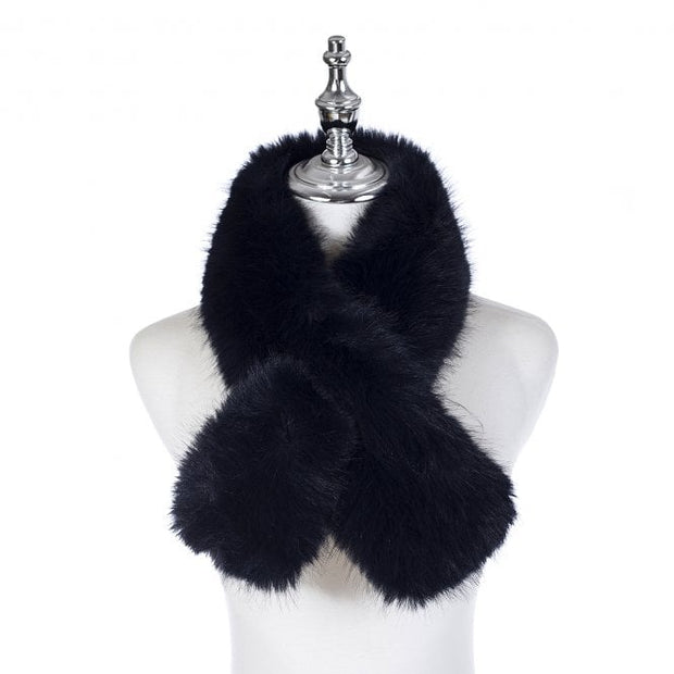 Accessories By Park Lane Navy Faux Fur Tippet Scarf*