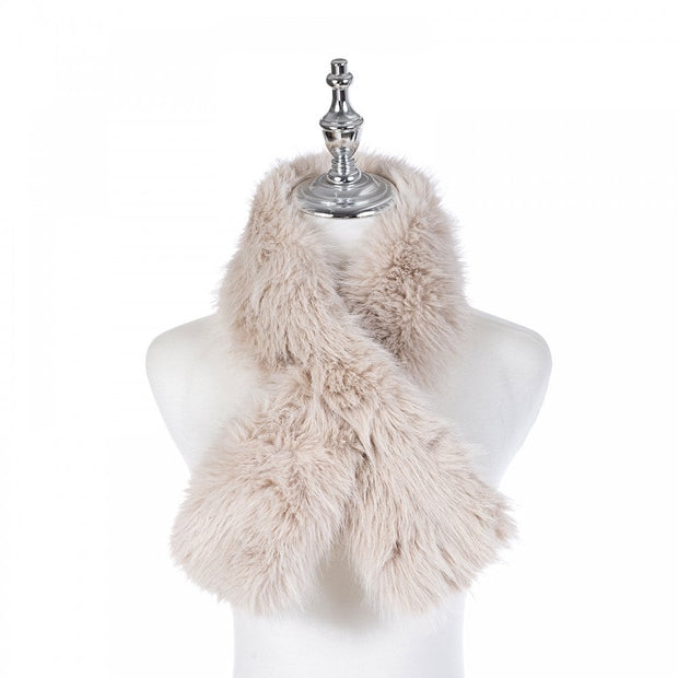 Accessories By Park Lane Stone Faux Fur Tippet Scarf*