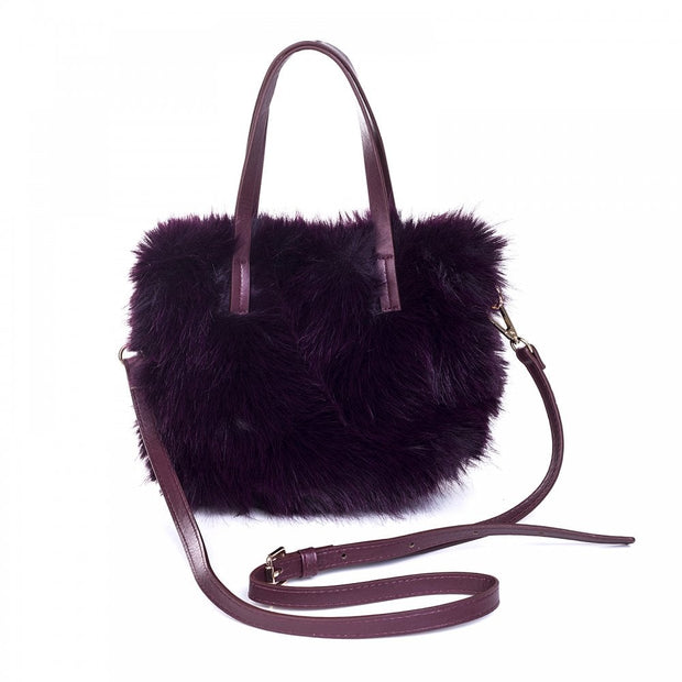 Purple Faux Fur Bag*