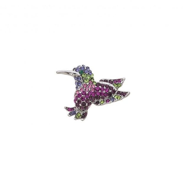 Hummingbird Crystal Stone Set Brooch*