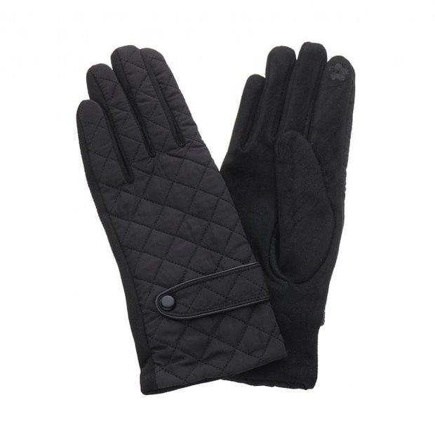 Black Ladies Quilted Gloves*