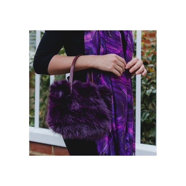 Purple Faux Fur Bag*