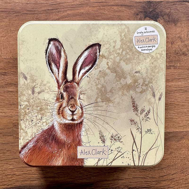 Alex Clark Hare Notecard Tin