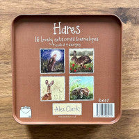 Alex Clark Hares Notecard Tin*