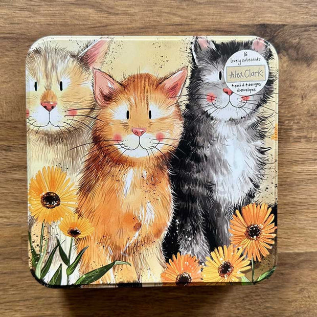 Alex Clark Cats Notecard Tin