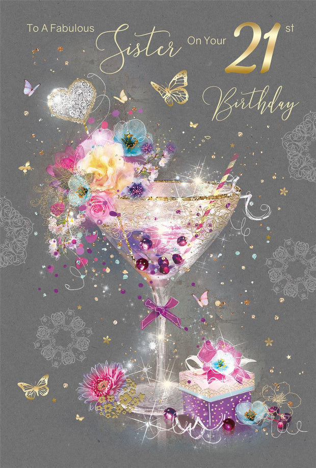 Cherry Orchard Sister 21st Birthday Card*