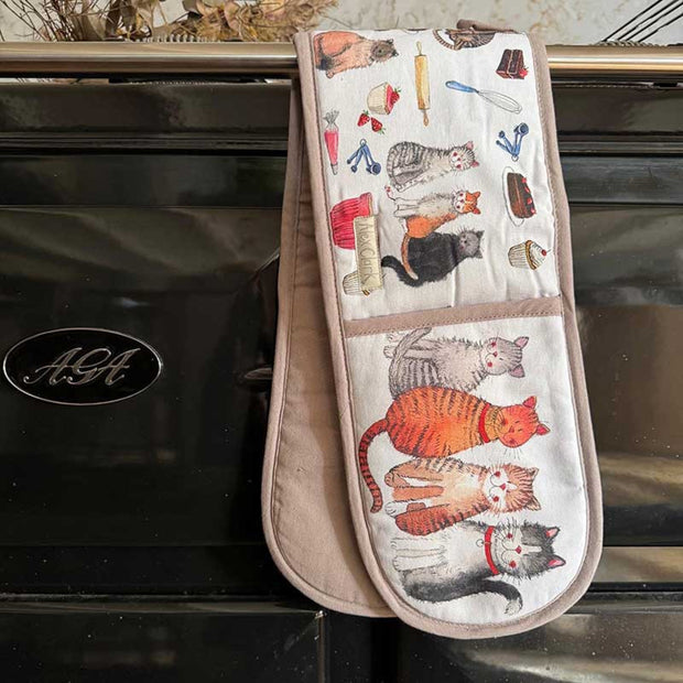 Alex Clark Cats and Cakes Double Oven Glove*