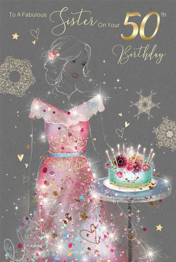 Cherry Orchard Sister 50th Birthday Card*