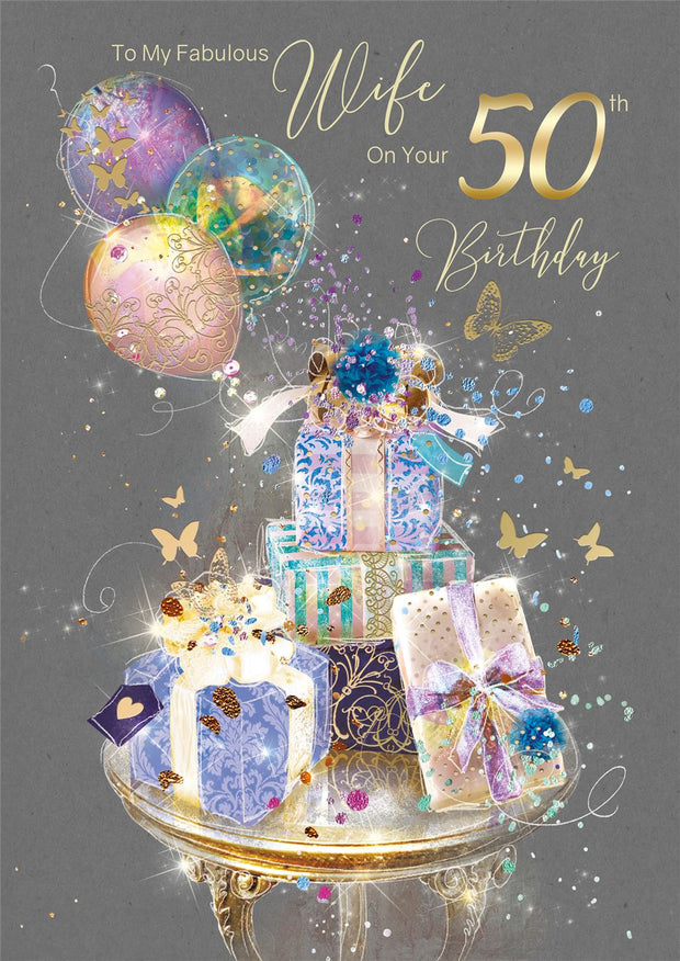 Cherry Orchard Wife 50th Birthday Card*