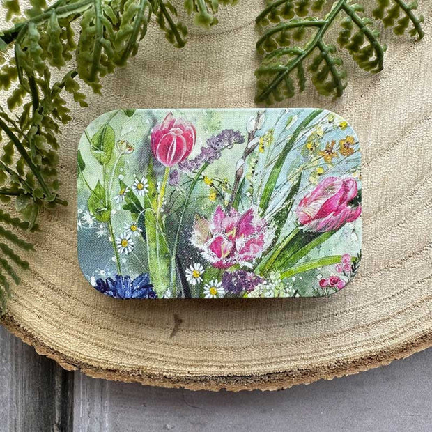 Alex Clark Spring Flowers Small Sliding Tin*