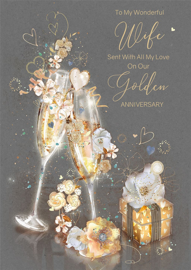 Cherry Orchard Wife Golden Anniversary Card*