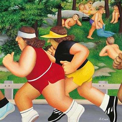 Beryl Cook "Six Thousand Women Running" Blank Humour Card