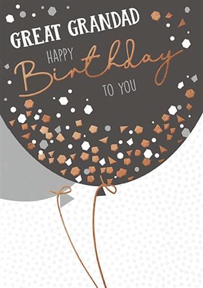 Paper Rose Great Grandad Birthday Card*
