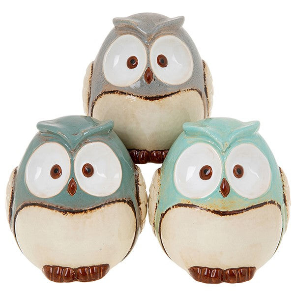 Village Pottery Mint Owl Money Box C *