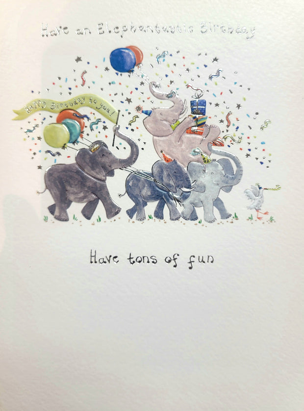 Noel Tatt Elephant Birthday Card*