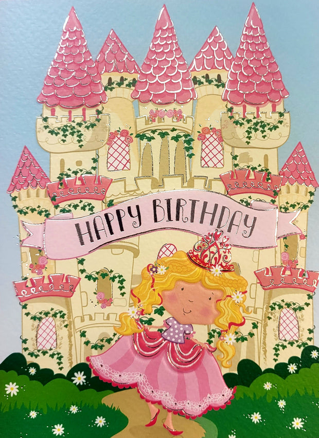 Noel Tatt Princess Castle Birthday Card*