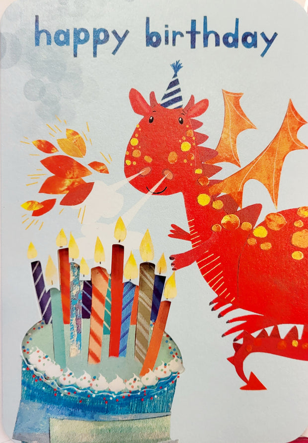 Abacus Red Dragon Children's Birthday Card*