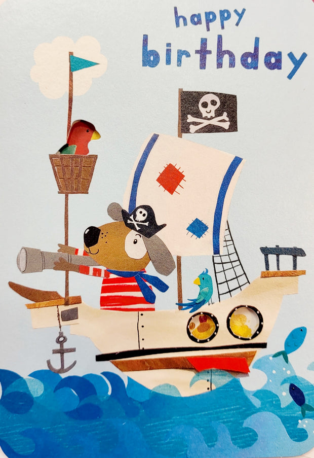 Abacus Pirate Children's Birthday Card*