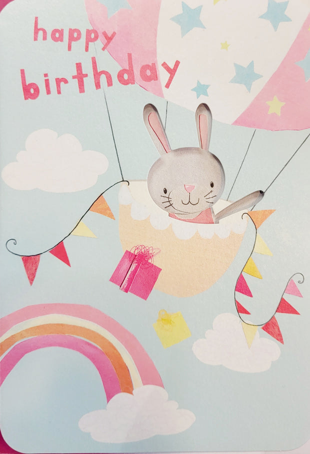 Abacus Hot Air Balloon Children's Birthday Card*