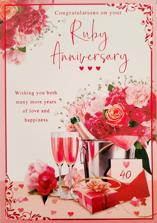 Nigel Quiney On Your Ruby Anniversary Card*