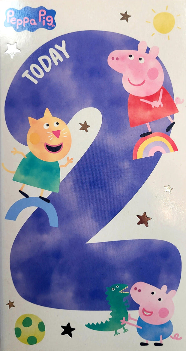 Peppa Pig 2nd Birthday Card*