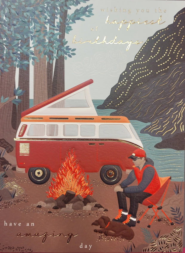 Noel Tatt Campervan Birthday Card*