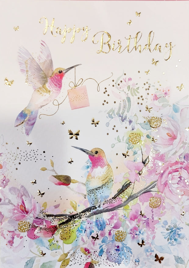 Noel Tatt Hummingbirds Birthday Card*