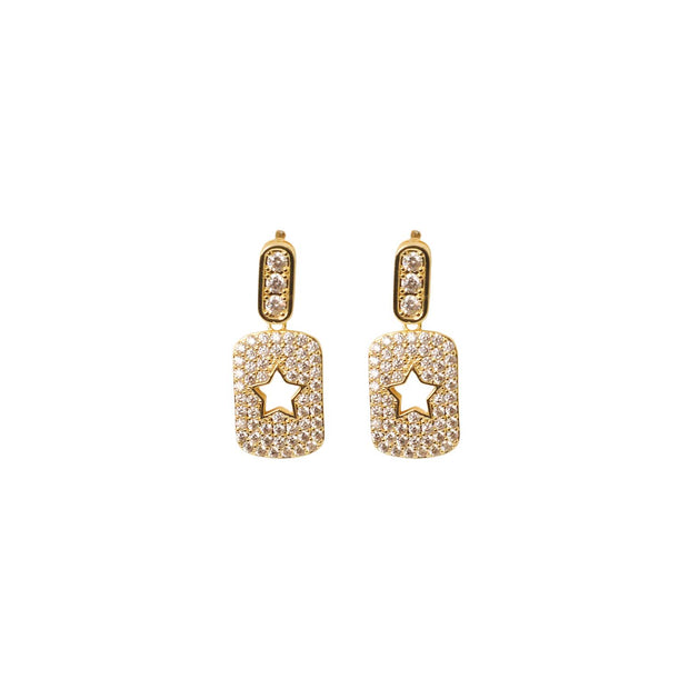 Zelly Open Star Drop Earrings**