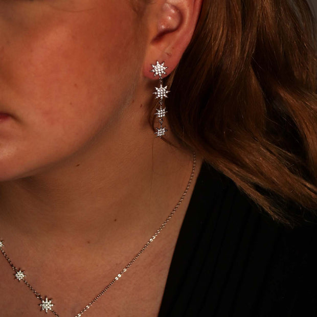 Zelly Multi Drop Star Drop Earrings**