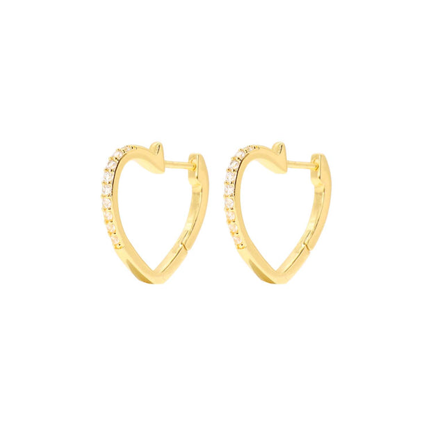 Zelly Heart Hoops Earrings**