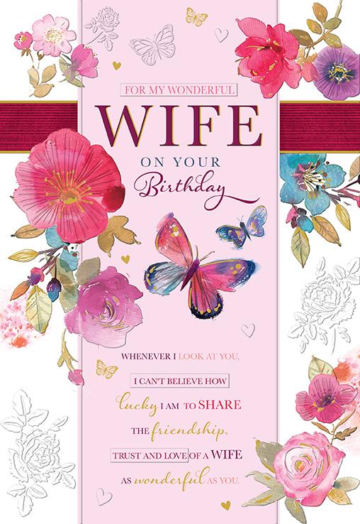 Words N Wishes Wife Birthday Card