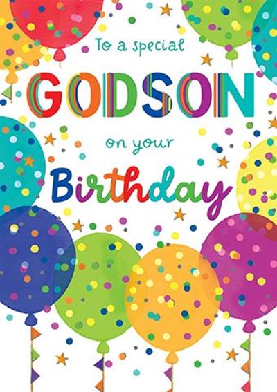 Paper Rose Godson Birthday Card*