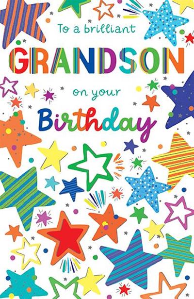 Paper Rose Grandson Birthday Card*