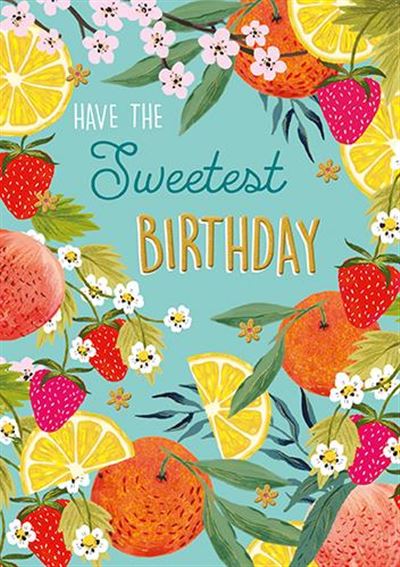 Paper Rose Sweetest Fruit Birthday Card*