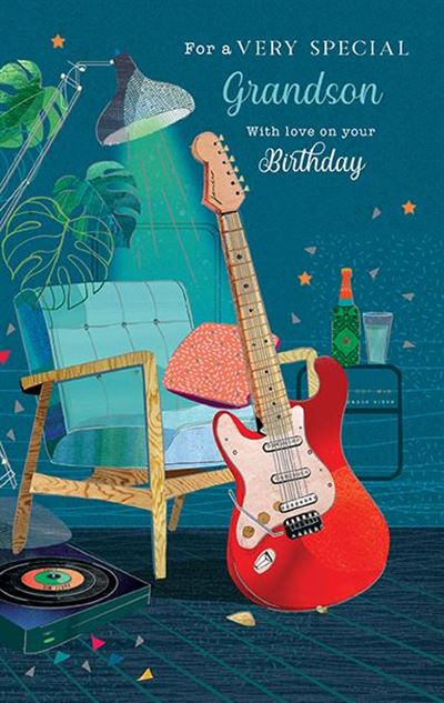 Paper Rose Grandson Birthday Card*