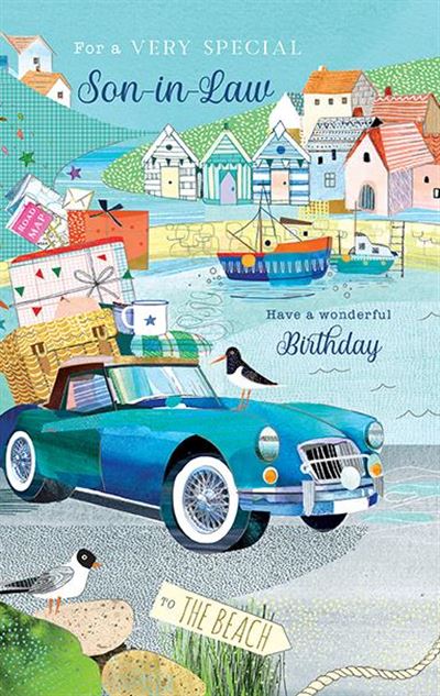 Paper Rose Son in Law Birthday Card*