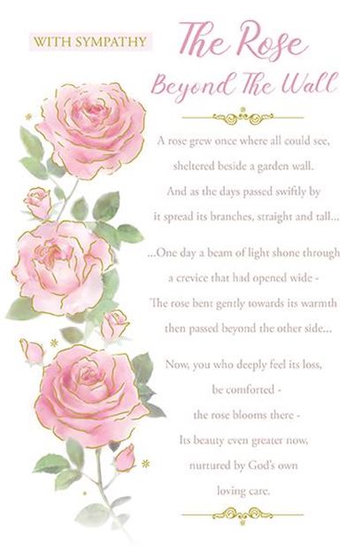 Paper Rose "The Rose Beyond The Wall" Sympathy Card*