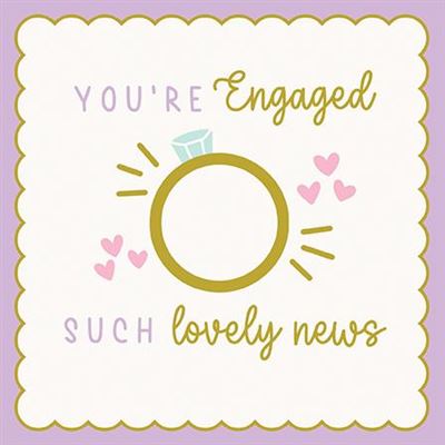 Paper Rose Engagement Card
