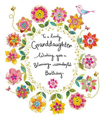 Paper Rose Granddaughter Birthday Card*