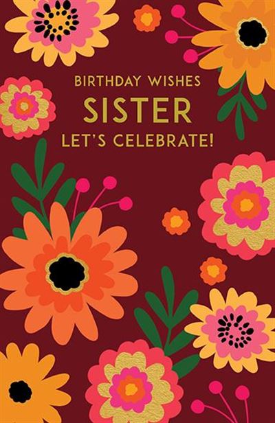 Paper Rose Sister Birthday Card*