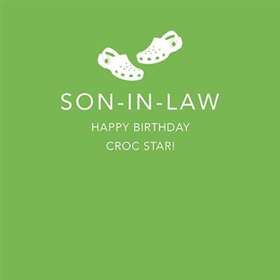 Paper Rose Son in Law Birthday Card