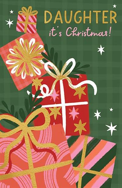 Paper Rose Daughter Christmas Card**