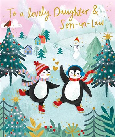 Paper Rose Daughter & Son in Law Christmas Card**