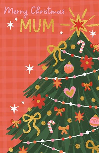 Paper Rose Mum Christmas Card**