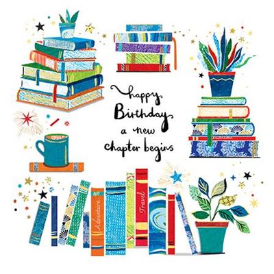 Paper Rose Book Lover Birthday Card*