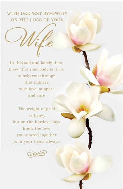 Grass Roots Sympathy Loss of Wife Card*