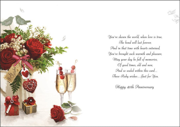 Jonny Javelin Ruby Anniversary Card