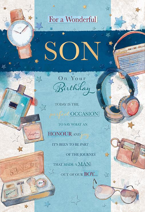 Words N Wishes Son Birthday Card