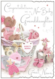 Jonny Javelin Birth of your Baby Granddaughter Card