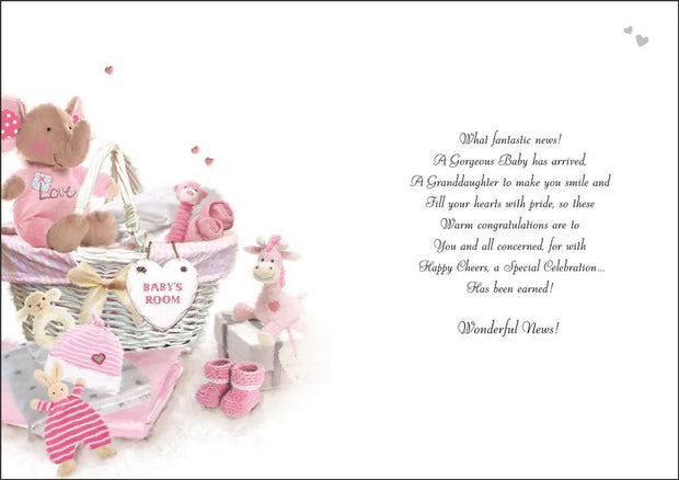 Jonny Javelin Birth of your Baby Granddaughter Card